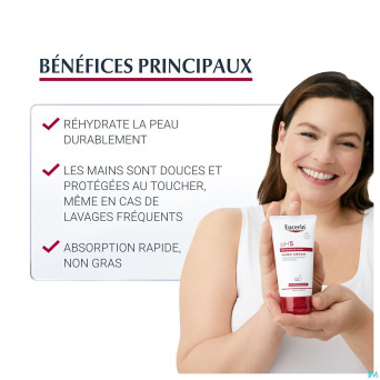 Eucerin ph5 peau sensible creme mains   75ml