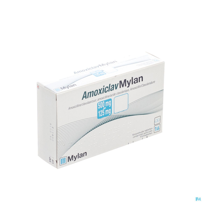 Amoxiclav mylan comp 16x500 mg/125 mg