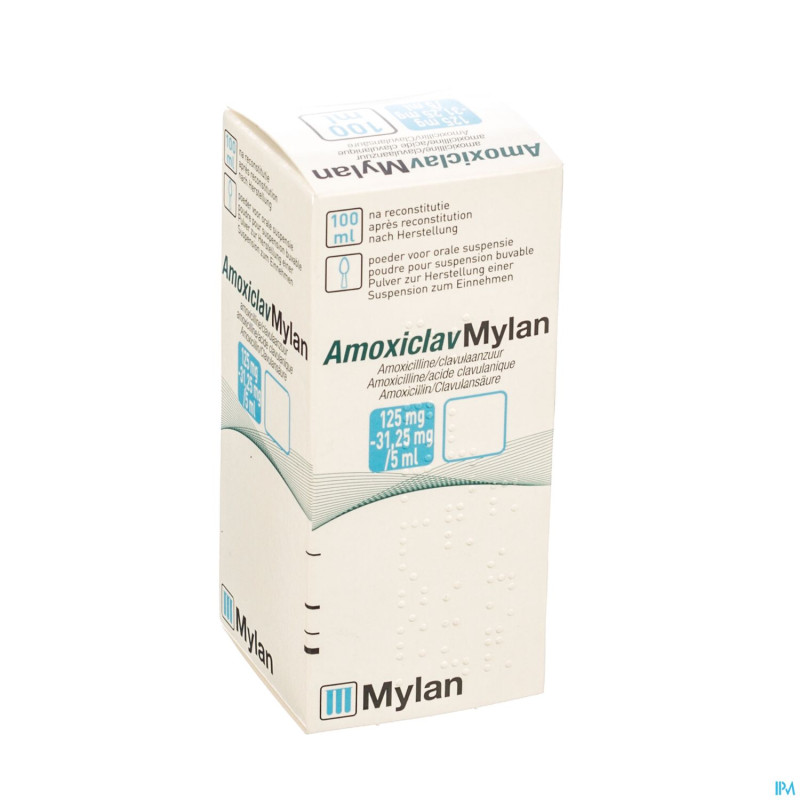 Amoxiclav mylan 125mg/5ml susp100ml