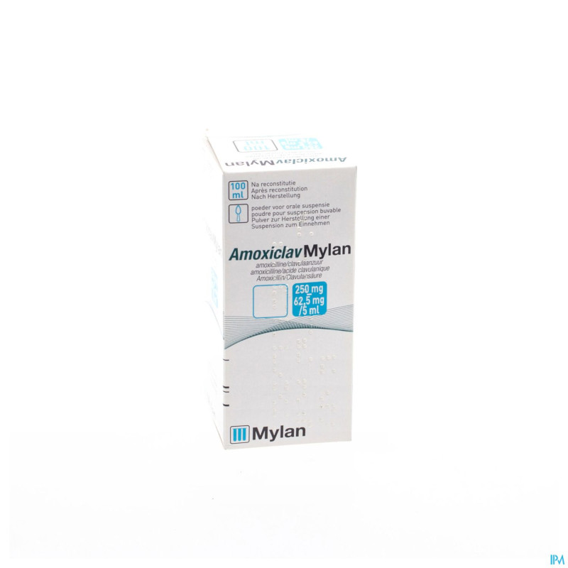 Amoxiclav mylan 250mg/5ml susp100ml