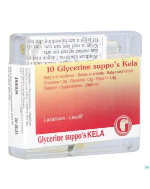Glycerine kela pharma baby - inf supp 10