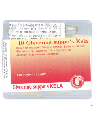 Glycerine kela pharma baby - inf supp 10