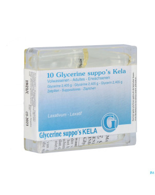 Glycerine kela pharma supp ad 10