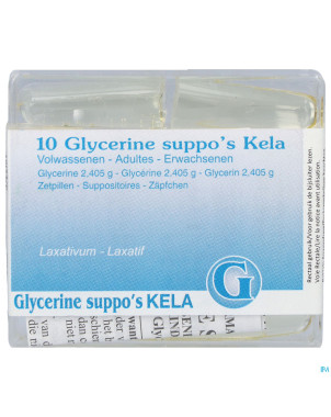 Glycerine kela pharma supp ad 10