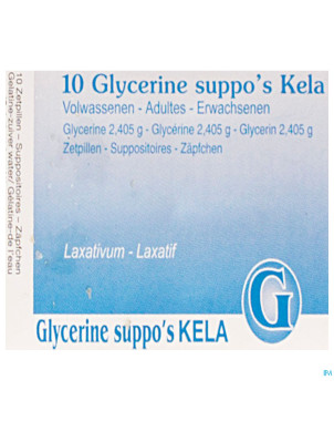 Glycerine kela pharma supp ad 10