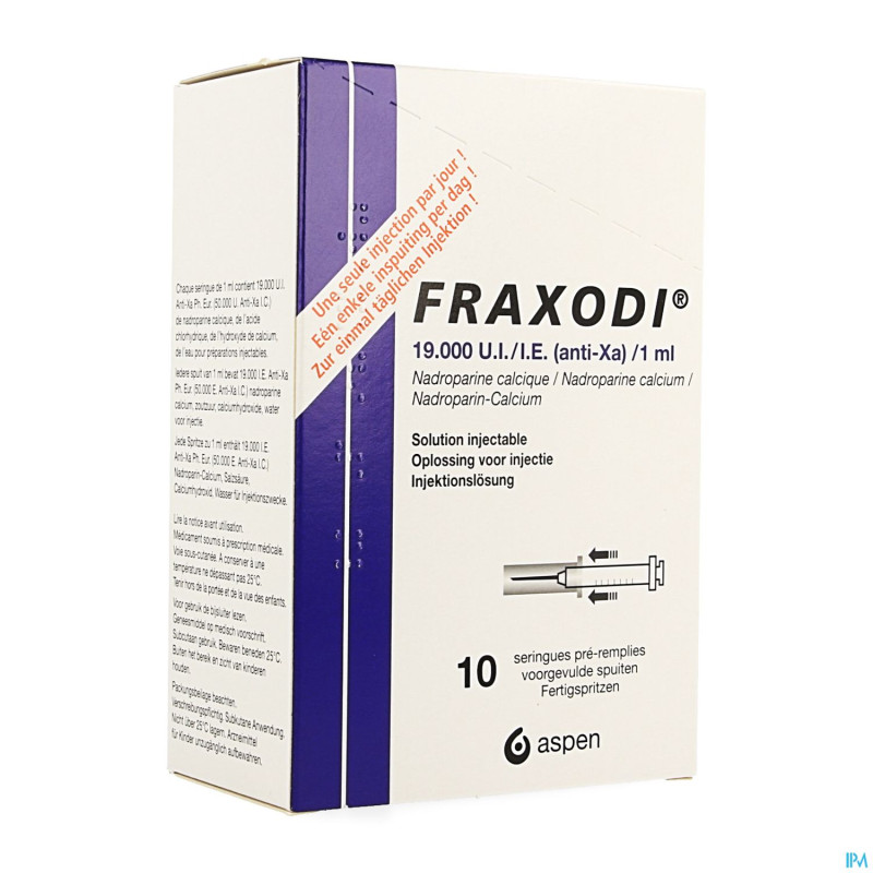 Fraxodi amp ser 10x1,0ml - 19.000 ui/ie
