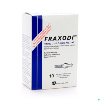 Fraxodi amp ser 10x1,0ml - 19.000 ui/ie
