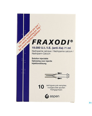Fraxodi amp ser 10x1,0ml - 19.000 ui/ie
