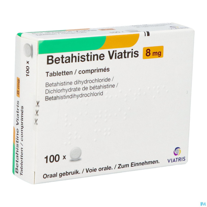 Betahistine viatris 8mg comp 100