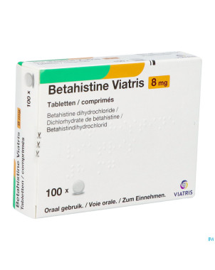 Betahistine viatris 8mg comp 100