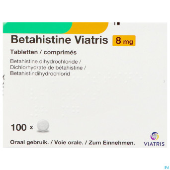 Betahistine viatris 8mg comp 100
