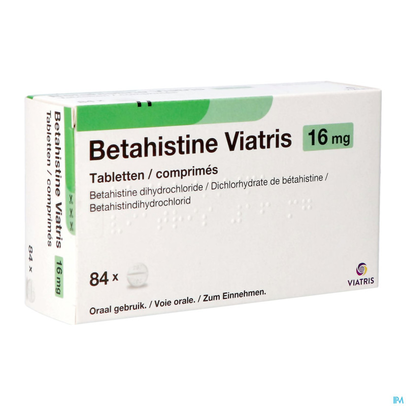 Betahistine viatris 16mg comp 84