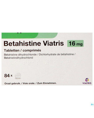 Betahistine viatris 16mg comp 84