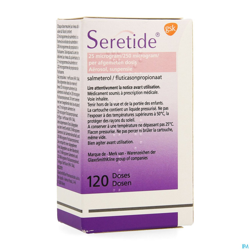 Seretide inhalator dos 120 25-250mcg