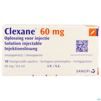 Clexane ser inj 10 x 60 mg/0,6 ml