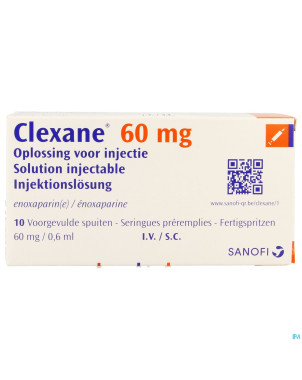Clexane ser inj 10 x 60 mg/0,6 ml