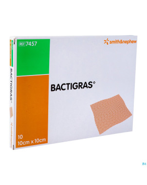 Bactigras pansement    10cmx10cm 10 7457
