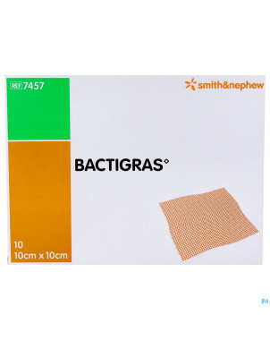Bactigras pansement    10cmx10cm 10 7457