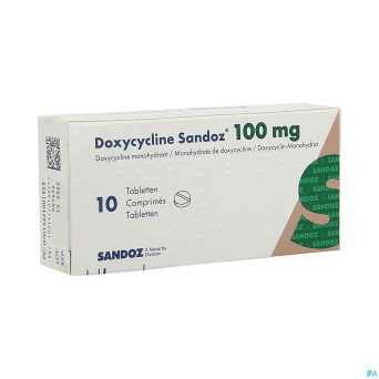 Doxycycline sandoz comp pp/alu 10x100mg