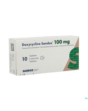 Doxycycline sandoz comp pp/alu 10x100mg
