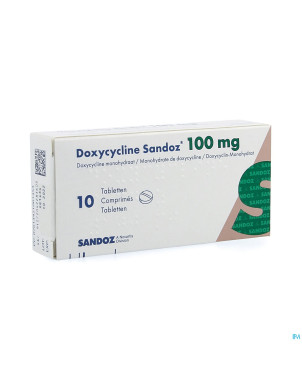 Doxycycline sandoz comp pp/alu 10x100mg