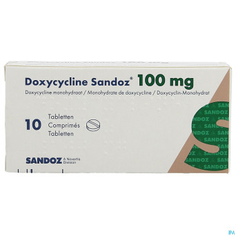Doxycycline sandoz comp pp/alu 10x100mg
