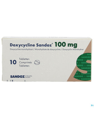 Doxycycline sandoz comp pp/alu 10x100mg