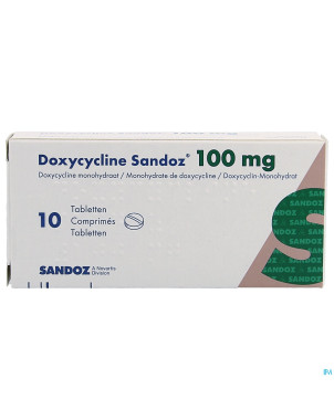 Doxycycline sandoz comp pp/alu 10x100mg