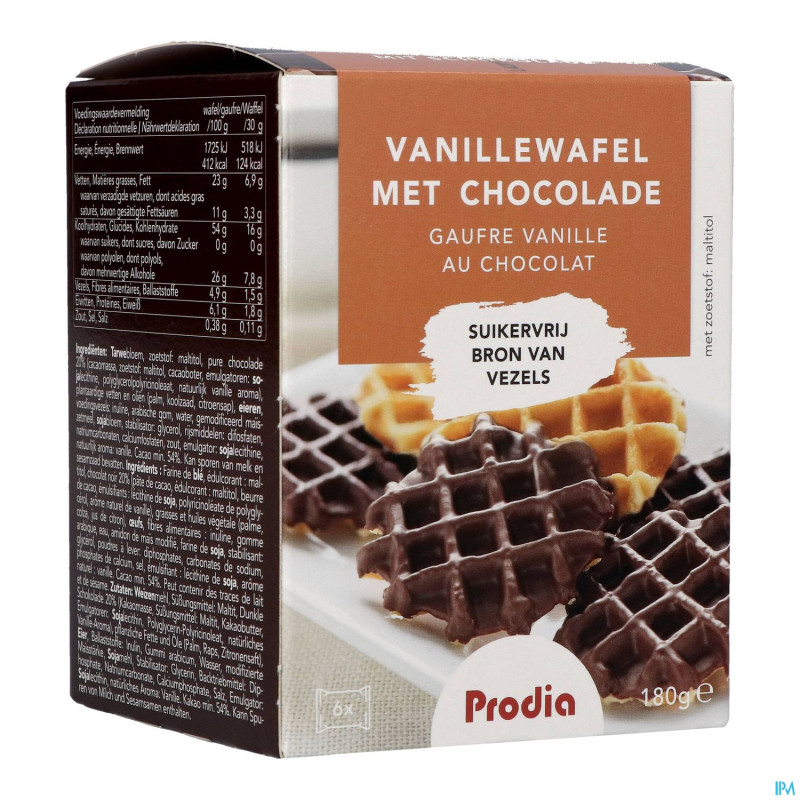 Prodia gaufre vanille-chocolat   185g 5683 revogan