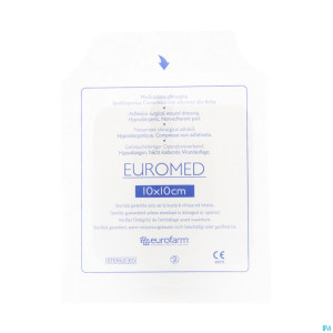 Euromed 10x10cm 1 pansement d'ile steril