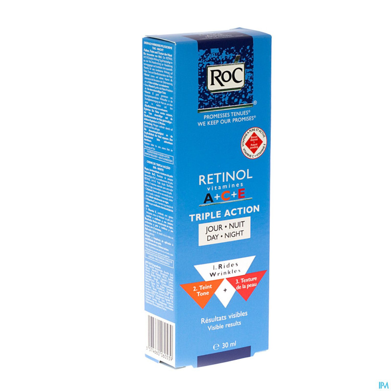 Roc retinol vit a+c+e cr jr/nt triple action 30ml