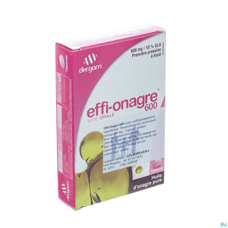 Effi onagre dergam    caps  60x600mg