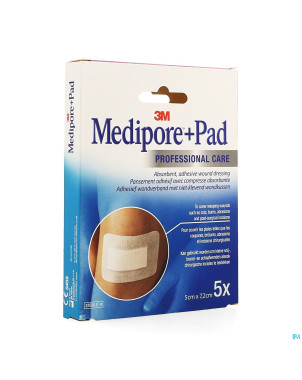 Medipore + pad 3m    5x 7,2cm  5 3562p