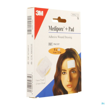 Medipore + pad 3m    5x 7,2cm  5 3562p