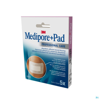 Medipore + pad 3m    5x 7,2cm  5 3562p