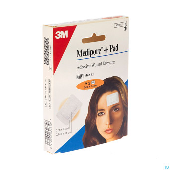 Medipore + pad 3m    5x 7,2cm  5 3562p