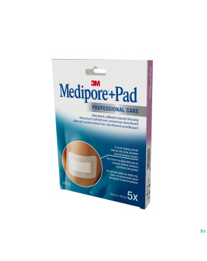 Medipore + pad 3m    10x10,0cm  5 3566p