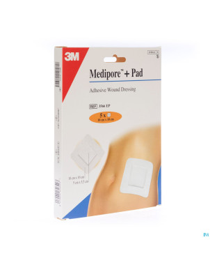 Medipore + pad 3m    10x10,0cm  5 3566p