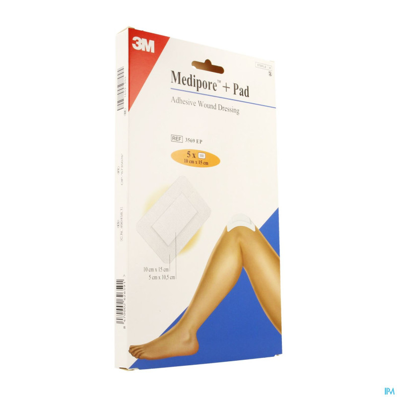 Medipore + pad 3m    10x15,0cm  5 3569p