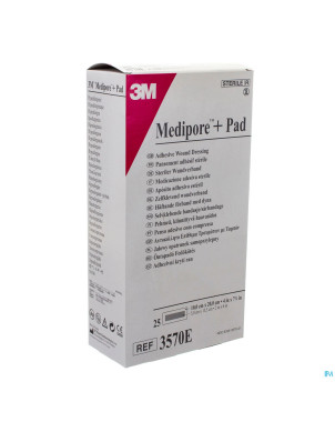 Medipore + pad 3m    10x20,0cm 25 3570e