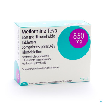 Metformine teva 850mg comp 100x850mg