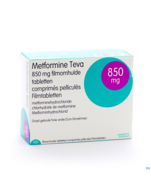 Metformine teva 850mg comp 100x850mg