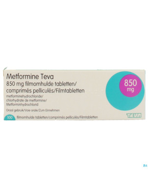 Metformine teva 850mg comp 100x850mg
