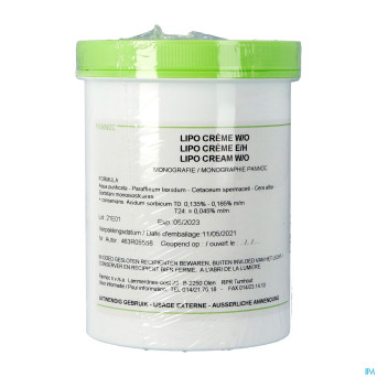 Lipo creme w/o (coldcream)    1kg pannoc
