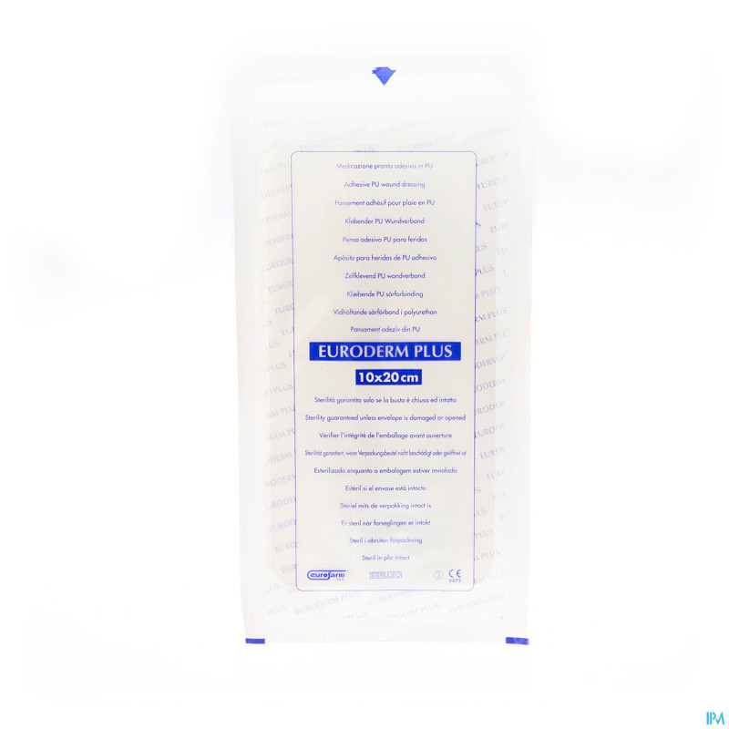 Euroderm plus 10x20cm 1 pansement steril