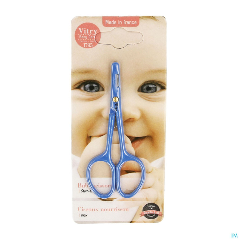 Vitry ciseaux nourrisson inox pastel    1045