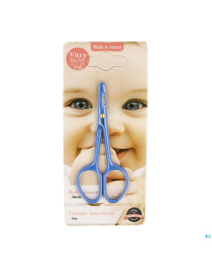 Vitry ciseaux nourrisson inox pastel    1045