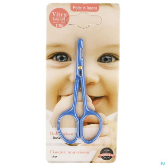 Vitry ciseaux nourrisson inox pastel    1045