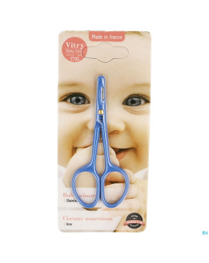 Vitry ciseaux nourrisson inox pastel    1045