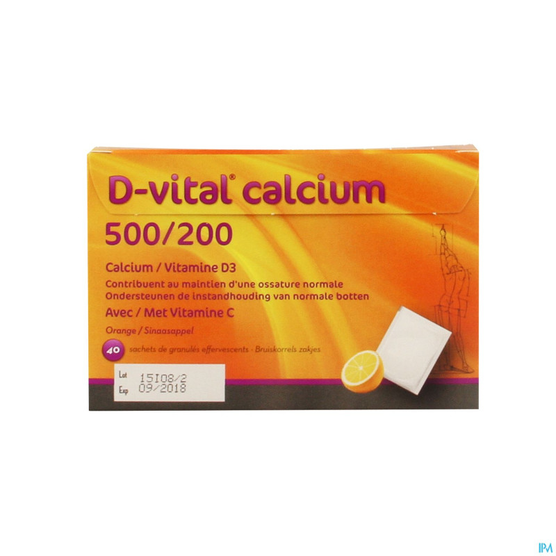 D-vital calcium 500/200 orange    sachet 40